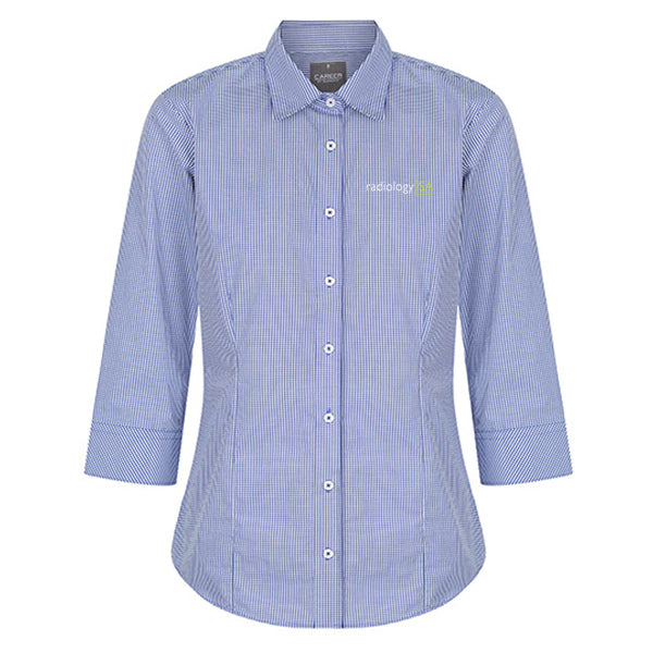 Gingham 3/4 Sleeve Shirt - Ladies