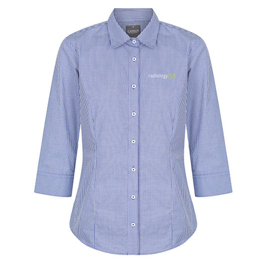 Gingham 3/4 Sleeve Shirt - Ladies